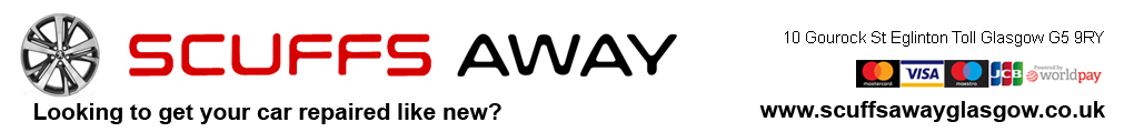 Car Body Repairs and Alloy Wheel repairs in Glasgow. Scuffs Away, 10 Gourock St Eglinton Toll, Glasgow, Scotland, UK